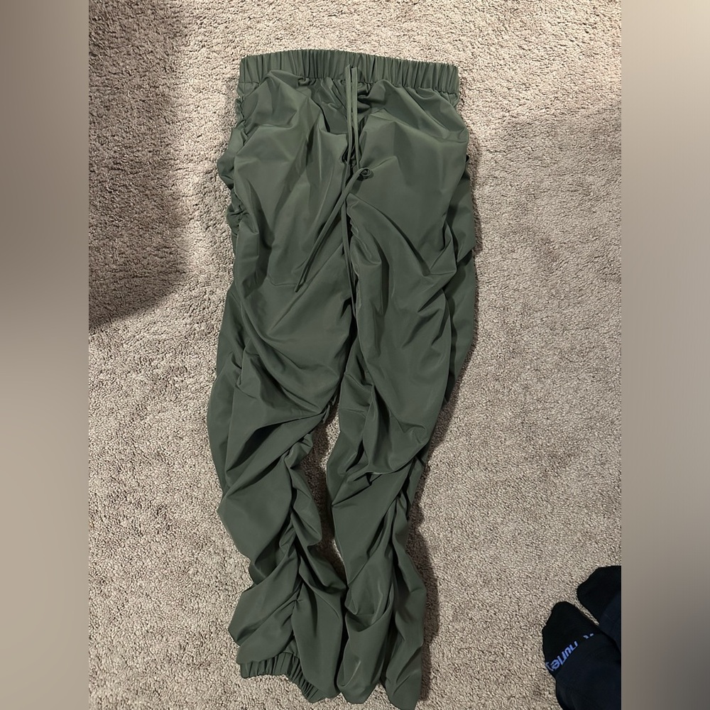 Army Green Scrunched Pants